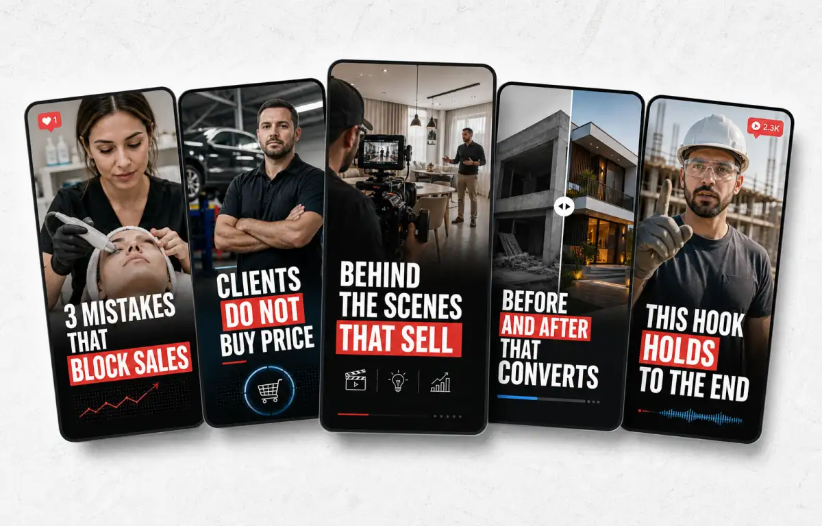 Examples of short-form video concepts for service businesses